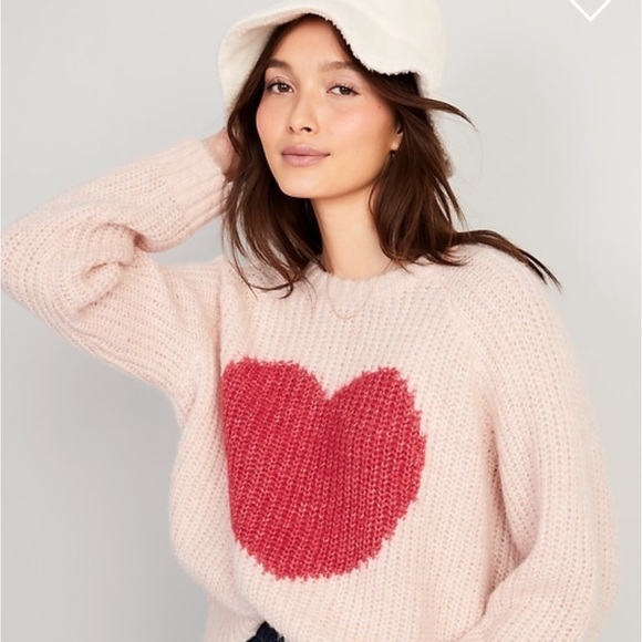 Old Navy Sweaters Womens Old Navy Heart Sweater Poshmark